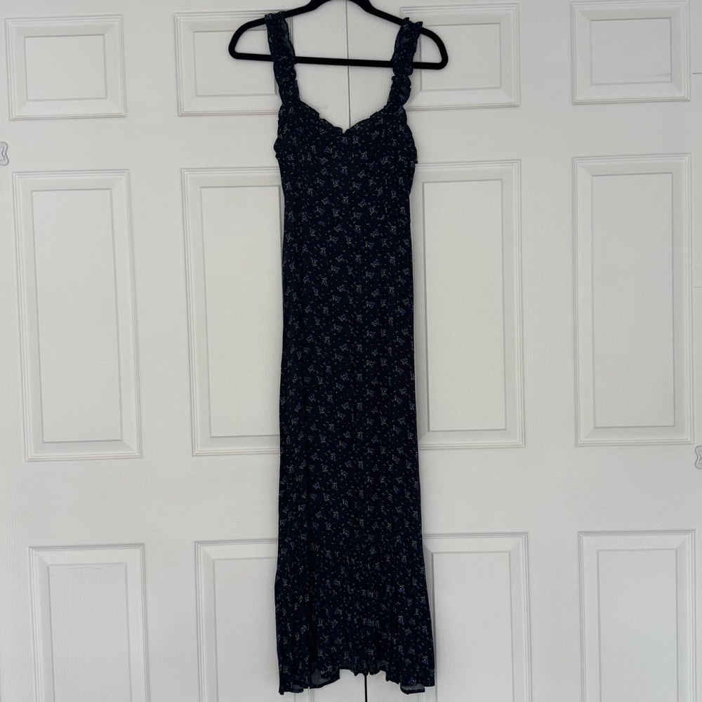 Olivaceous Navy Floral Maxi Dress